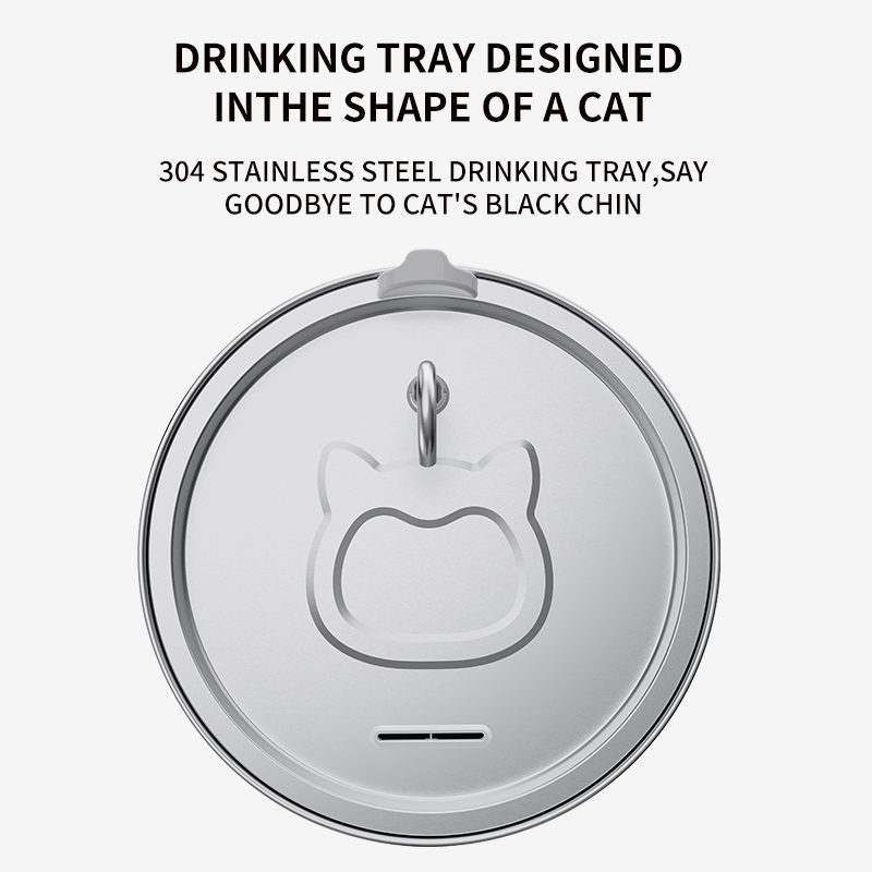 Pet Feeding Supplies 8L Stainless Steel Cat Water Fountain Dog Drinking Bowl