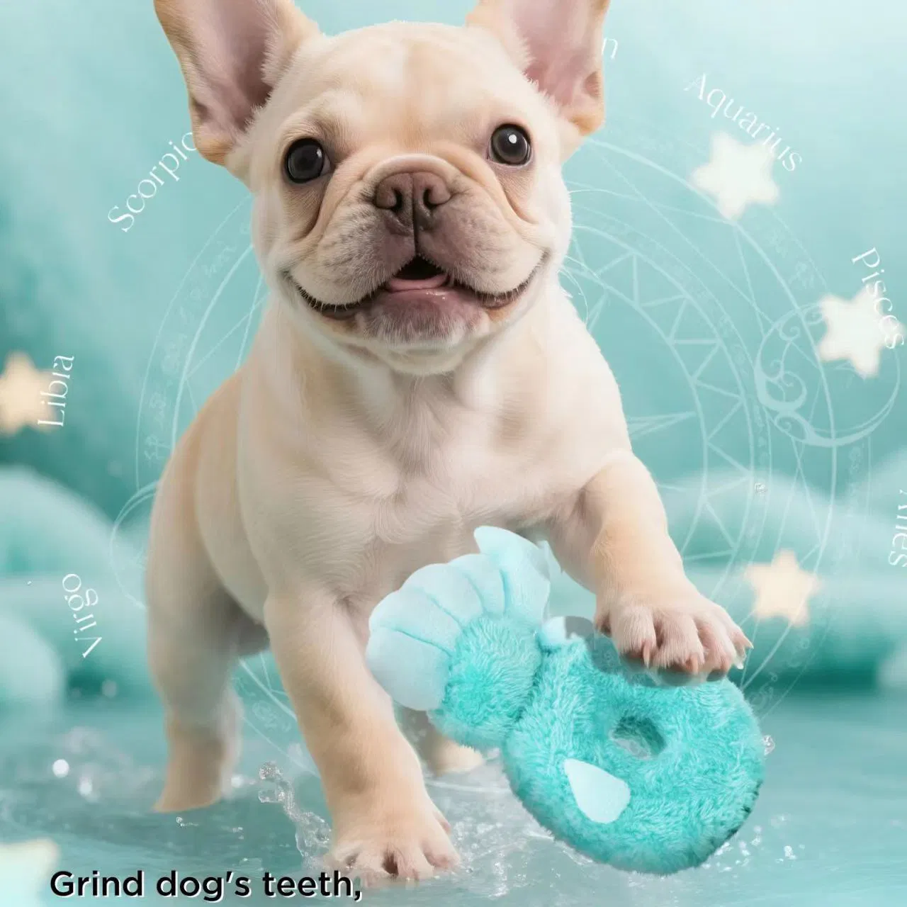 Buck-Teeth Zodiac Series for Aquarius Wholesale Market Pet Toys Squeaky and Chew Plush Toy