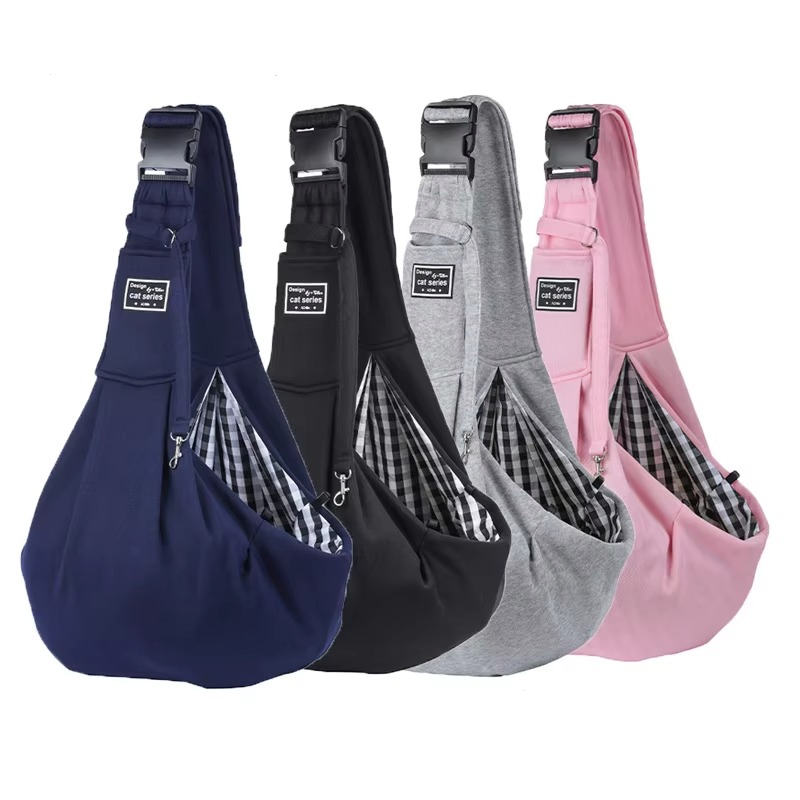 Customized Logo Portable Pet Carrier Bag Carry Cat Dog Puppy Dog Handbag Pet Sling Carrier for Outdoor Single Shoulder for Business Branded Domestic Travel