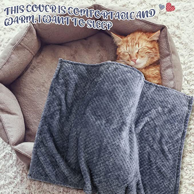 OEM Custom Wholesale Soft Warm Plush Microfiber Dog Cat Throw Point Pattern Flannel Pet Fleece Blanket