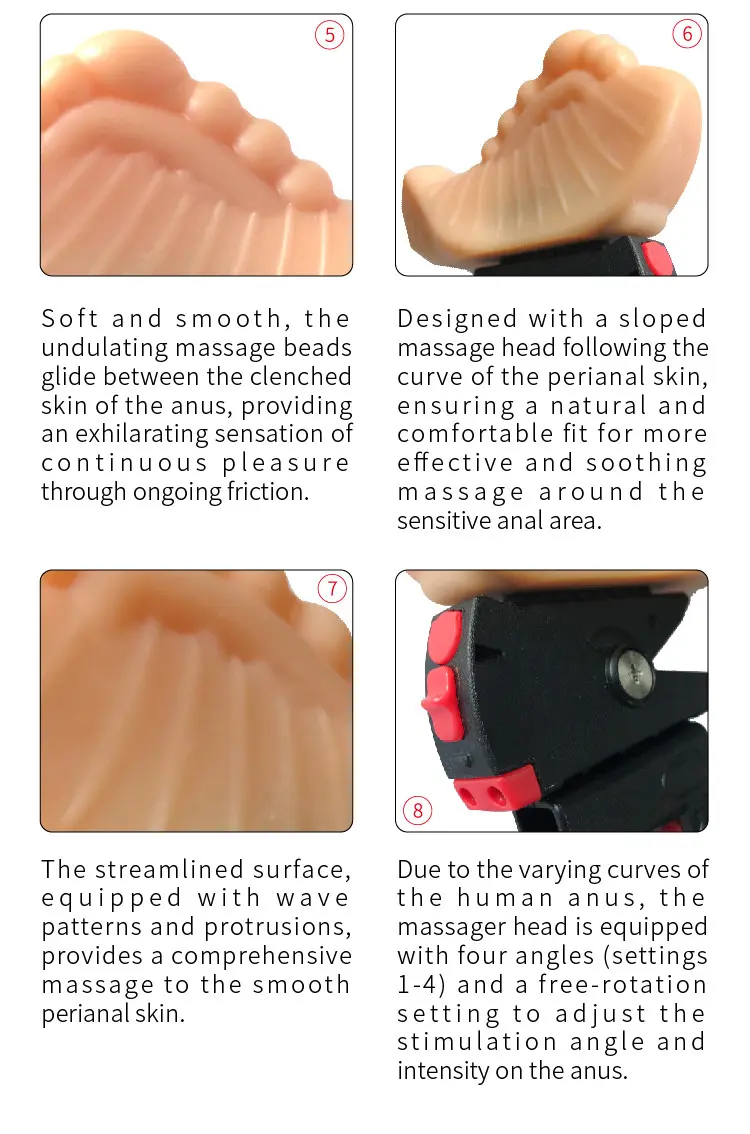 Standard-Size Massage Head Angle Adjustability