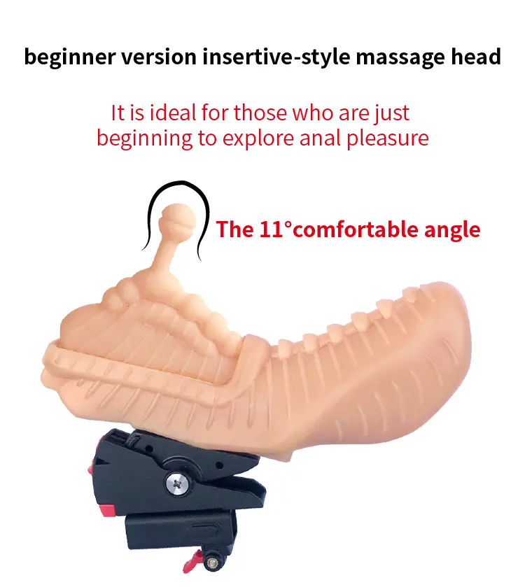 Insertive massage head angle visualization