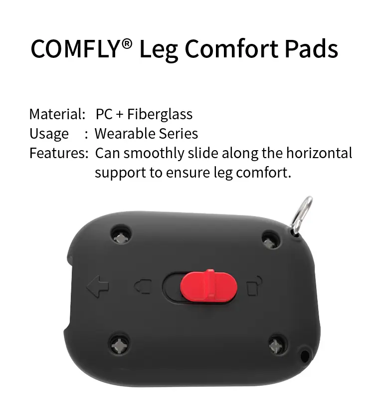 Leg comfort pad layout adjustment details