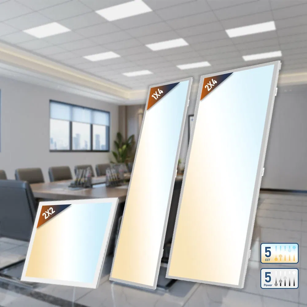 5CCT Dimmable LED Panel Light Super Slim 5 Wattage Adjustable 40W130lm/W Commercial Backlit Panel Light
