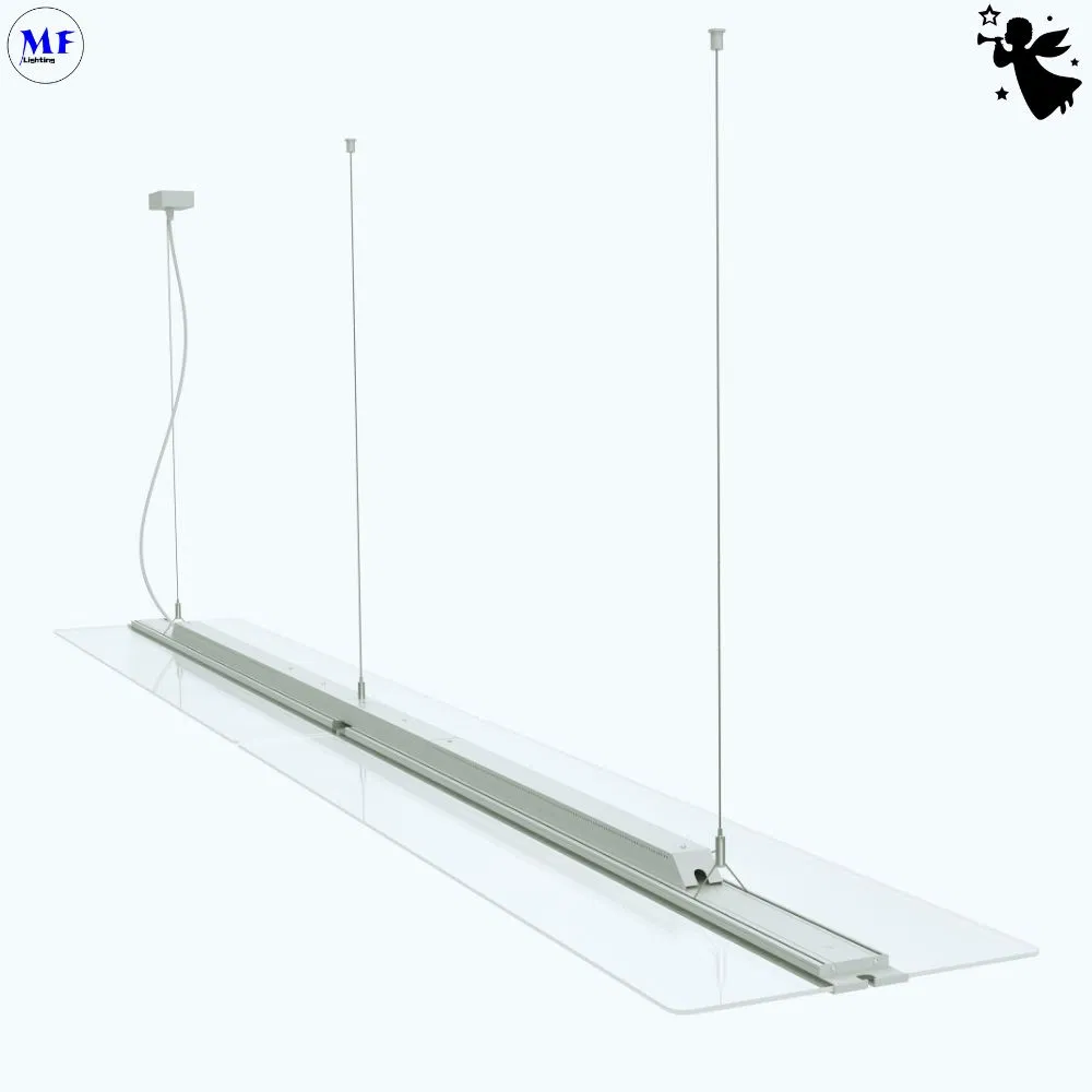 Edge Lit Flame-Retardant Anti Glare 50W 60W 75W 4ft 5ft Dali Dim Commercial Lighting LED Ceiling Panel Light Fixtures Transparent Pendant Light