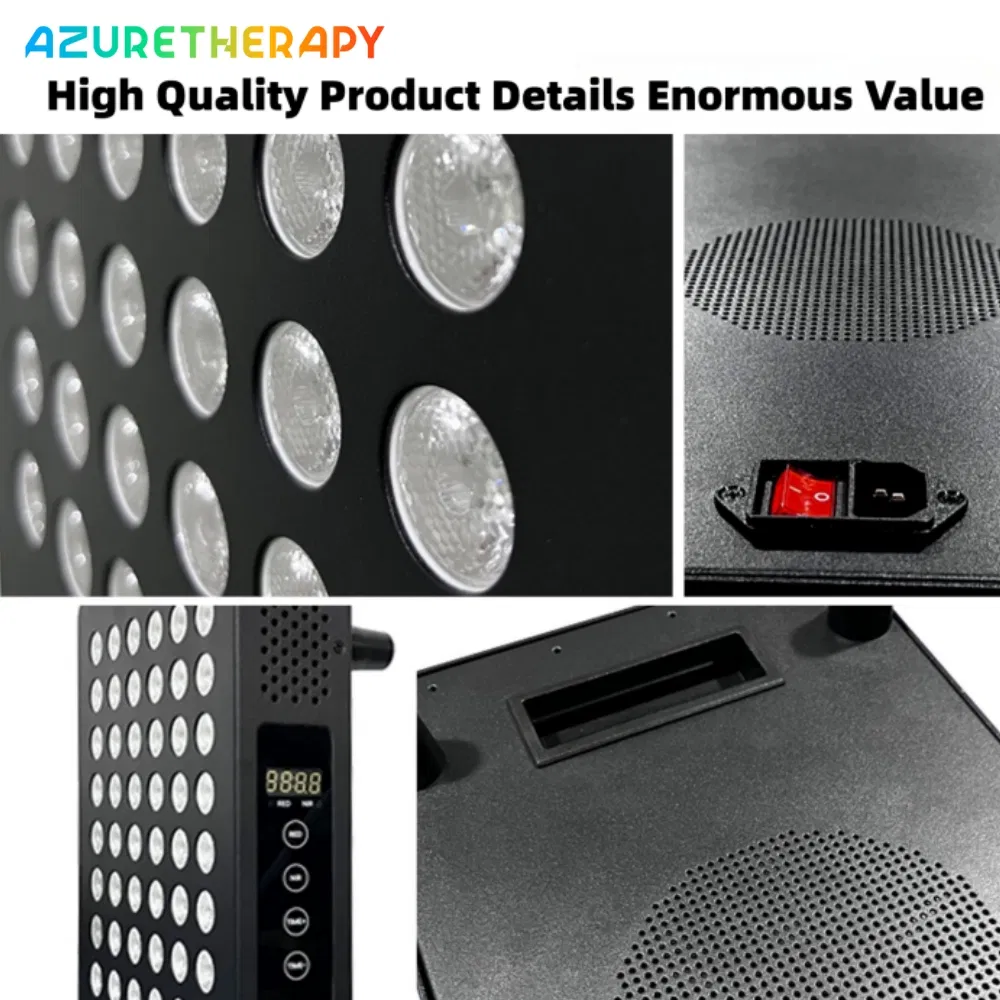 Smart Buttons 1000W 5wavelengths 180PCS LED Infrared Panel Red Light Therapy Device Bed