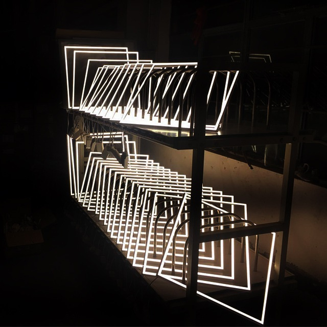 60X60 Indoor Edge Lit Border Surface Mounted Ceiling Aluminum LED Frame Panel Light