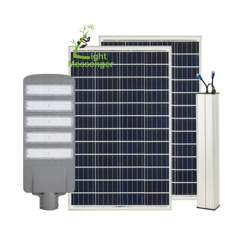 Light Messenger Hot Selling Energy Saving Panel Smart Outdoor LED Application High Efficiency Super Bright Solar Light Outdoor Solar Street Lights-Lighting