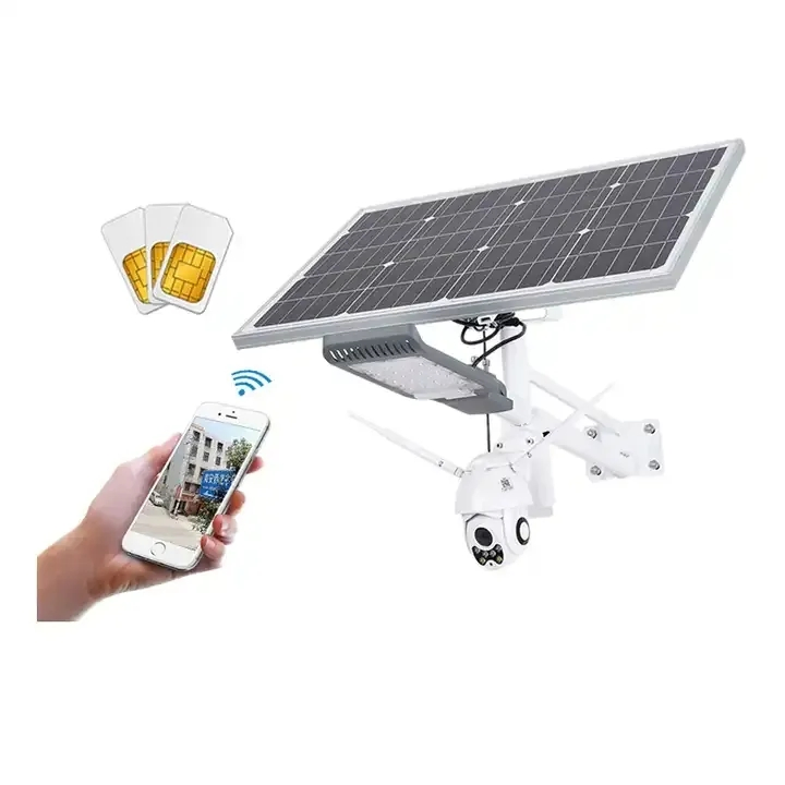 Smart WiFi Camera Security Light 4G CCTV Outdoor LED Waterproof Solar Street Light with Solar Panel for Home Price