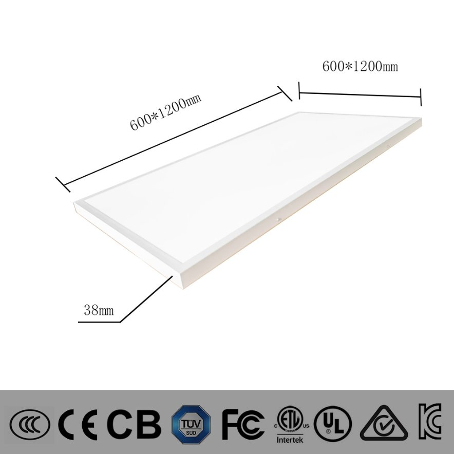 600X1200 Surface Mounted LED Panel Light with Mounting Bracket Cement Roof Mounting