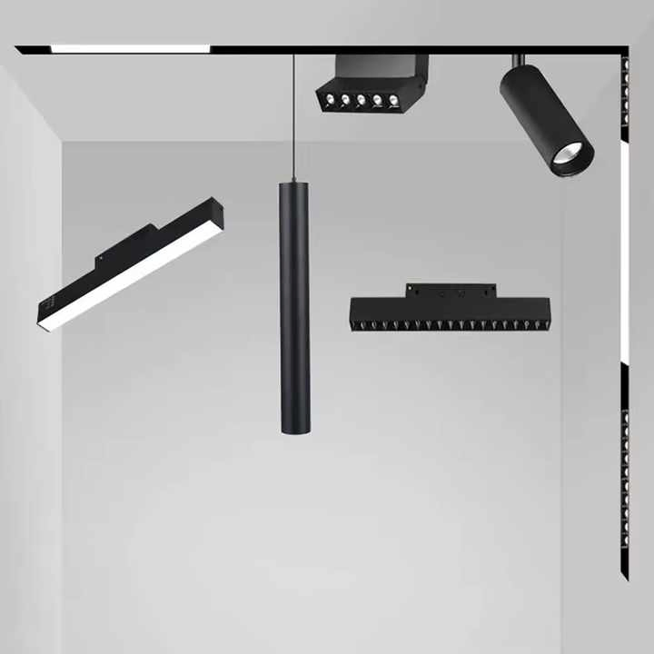 Indoor Magnetic Track System for Stretch Ceilings Recessed LED Ceiling Spotlights Track Linear Light
