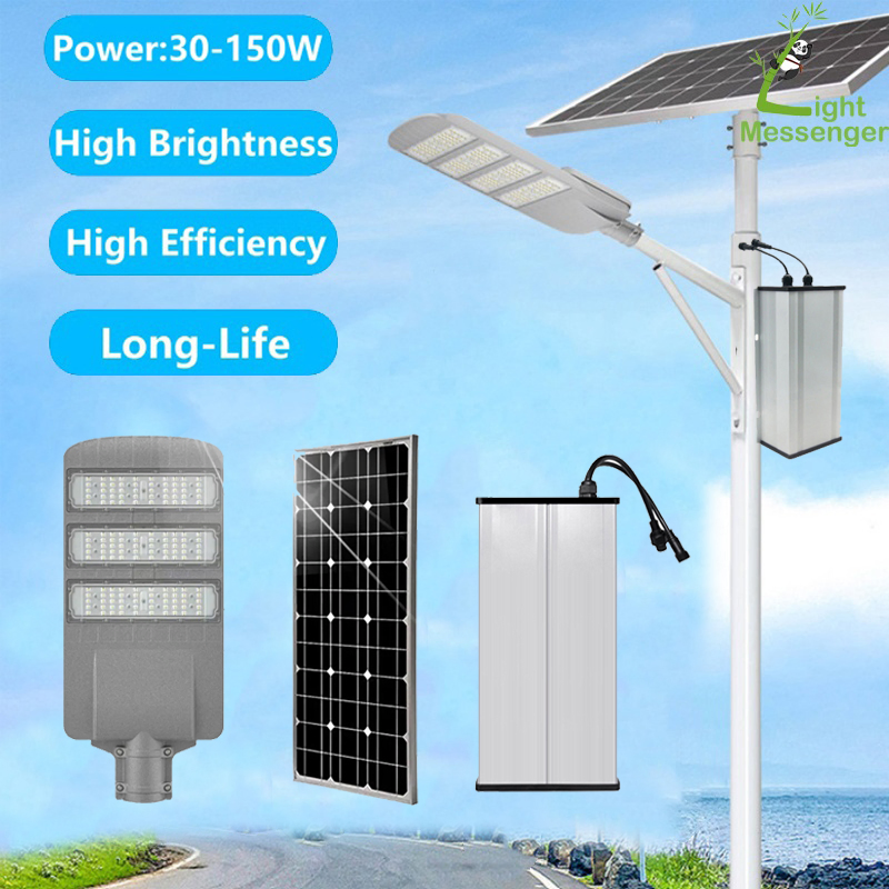 Light Messenger Hot Selling Energy Saving Panel Smart Outdoor LED Application High Efficiency Super Bright Solar Light Outdoor Solar Street Lights-Lighting