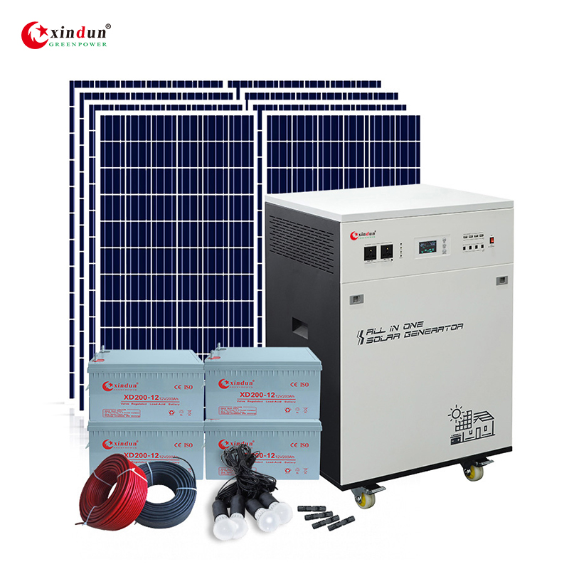 3kw 10kw off Grid Solar Panel Lighting Complete Kit Power System for Home