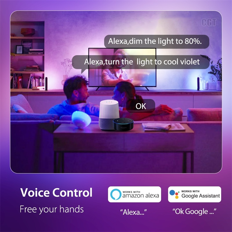 Smart LED Panel Light Slim Round Shape 9W 12W 24W WiFi Connect Tuya Smart Recessed RGB LED Panel Light