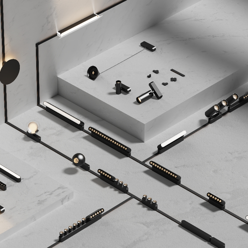 Indoor Household Safety Voltage 24V LED Track Light System Lighting