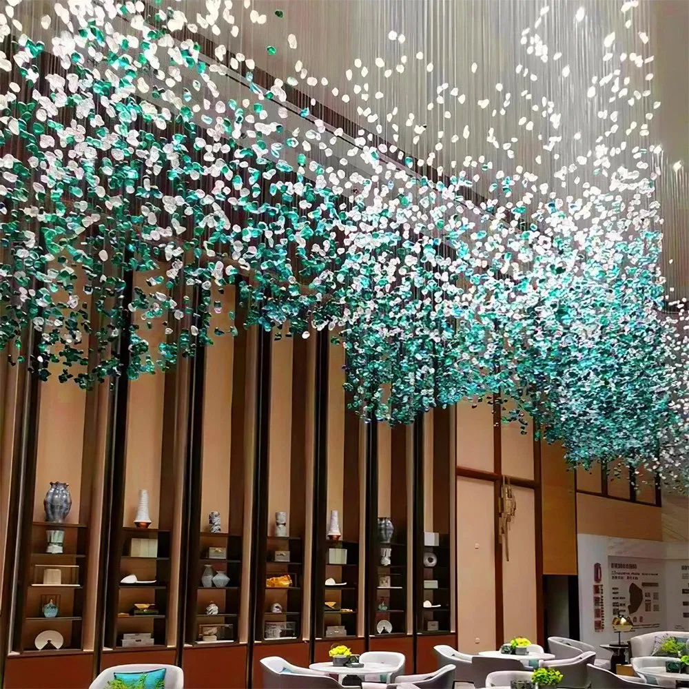 Indoor Decoration Hall Ballroom Hotel Engineering Crystal Large LED Chandelier Custom Lighting