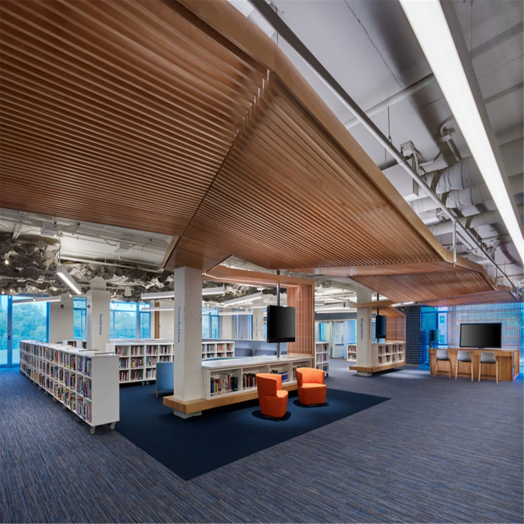 Aluminum Profile Office Lighting Chandelier LED Linear Light System