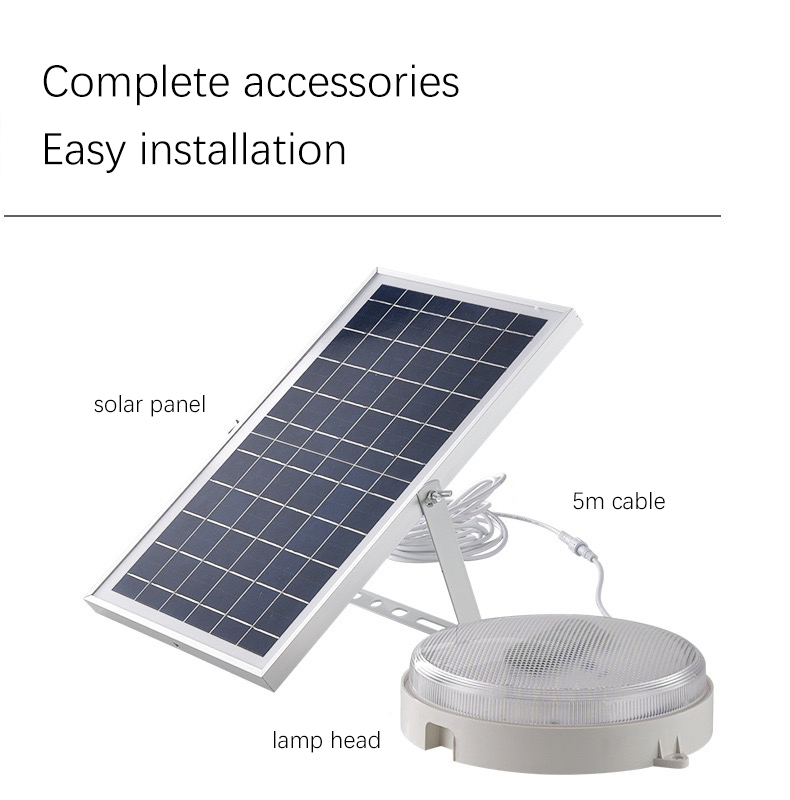 Camping Home Bedroom Surface Mounted Solar Panel Motion Sensor Smart Lamp Indoor LED Ceiling Light