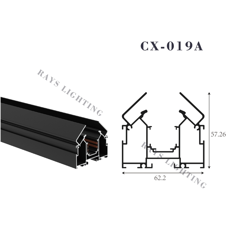 High Quality Magnetic LED Track Rail System 48V Aluminum Magnetic Track Light Profile for UK Russia Stretch Ceiling