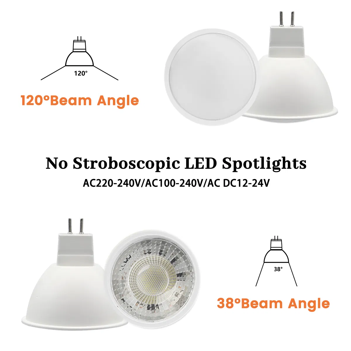 Hot Sale Recessed Spotlight MR16 8W Gu5, 3 Socket 640lm 100-240V IP20 LED Spotlight Indoor Lighting