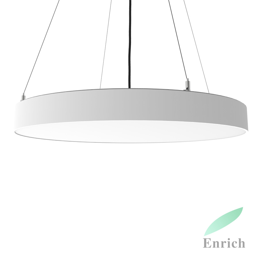 Surface Mounted Flat Round LED Panel Light with Black White Aluminum Housing