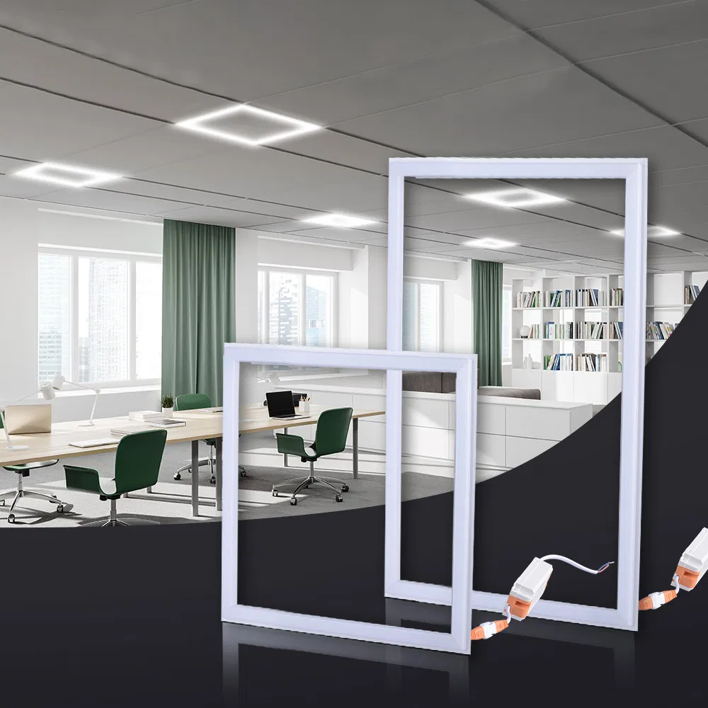 T Bar 2X2 2X4 60X60 Recessed Lighting Indoor Border Surface Mounted Ceiling PC Removable LED Frame Panel Light