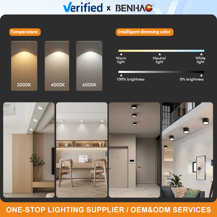 LED Interior Ceiling Die-Cast Aluminum Dimmable Zigbee Smart Home Flood Lighting Down Panel Light