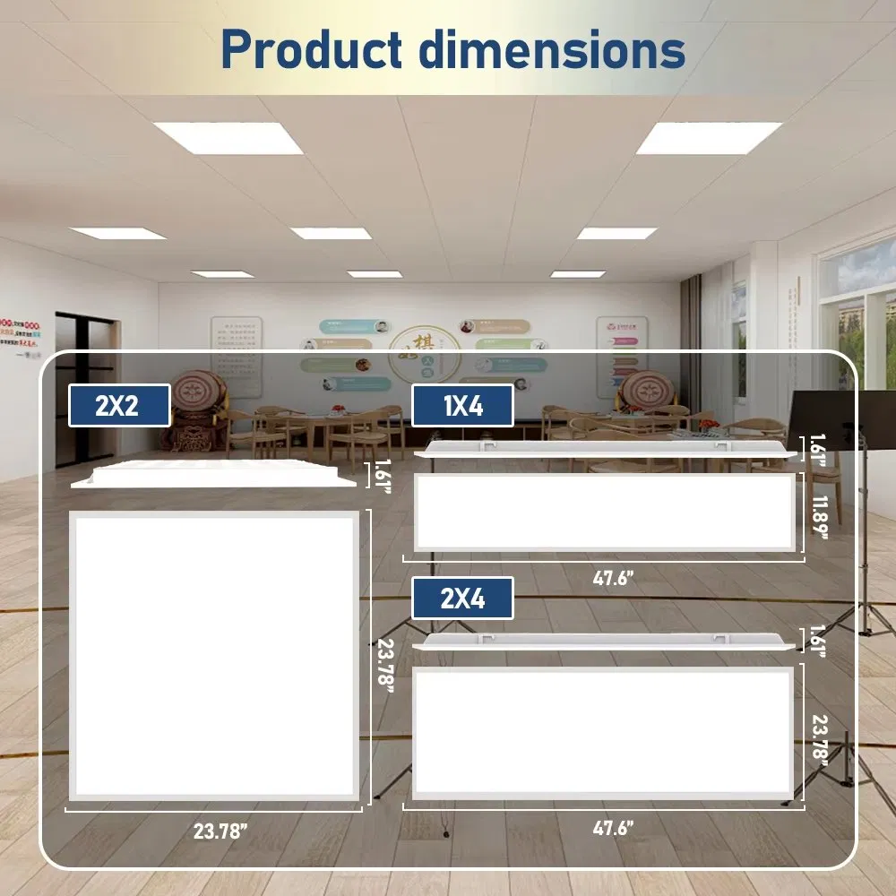 5CCT Dimmable LED Panel Light Super Slim 5 Wattage Adjustable 40W130lm/W Commercial Backlit Panel Light