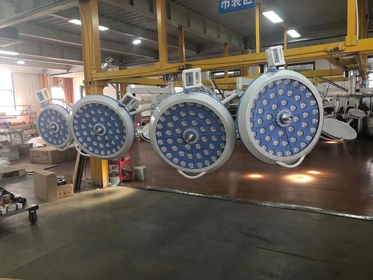 Ceiling Mounted Surgical Operating LED Light Double Head 700/700 Shadowless Lamp