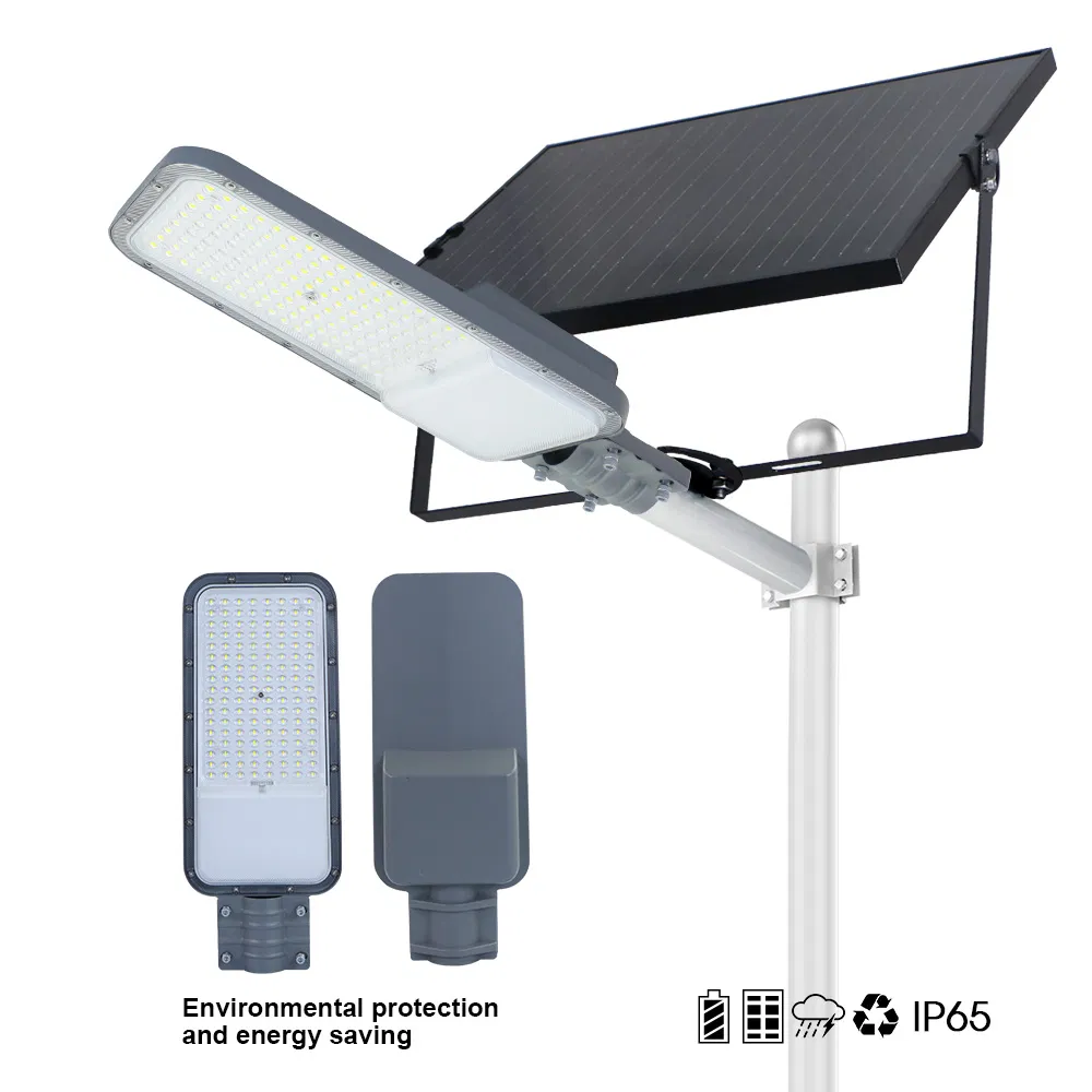 High Quality Model High Lumen 100W 200W 300W Smart Solar Street Rechargeable LED Light with Monocrystalline Solar Panel