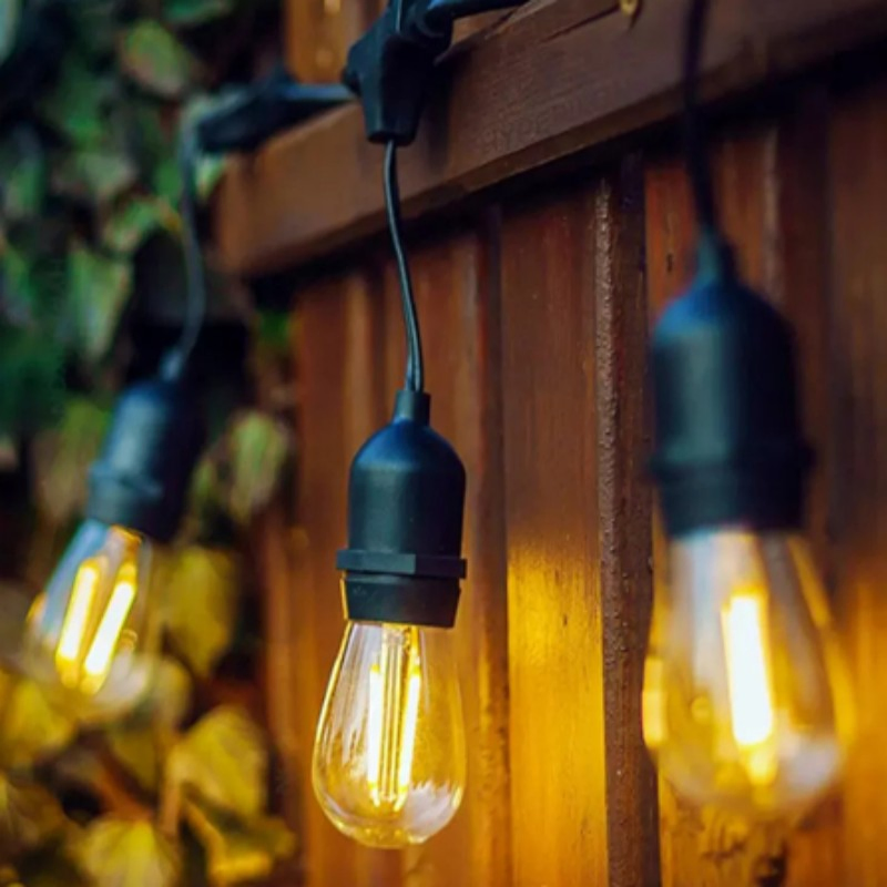 Customized LED Hanging Garland Festoon Cafe Patio Wedding Lighting Weatherproof