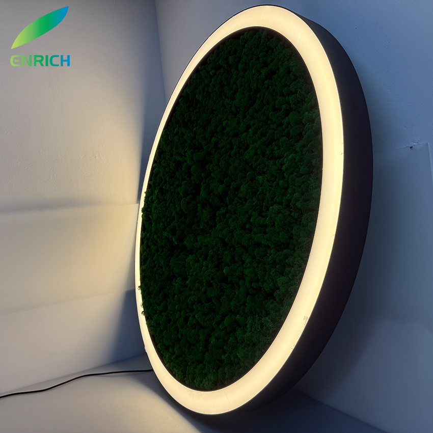 Great Quality 4FT Cutting Pet Panel Dimmable LED Pendant Lights Green Moss Acoustic Luminaries for Restaurant