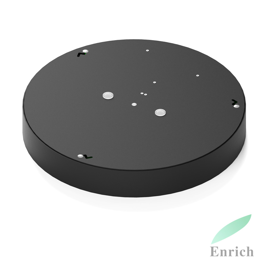 Surface Mounted Flat Round LED Panel Light with Black White Aluminum Housing
