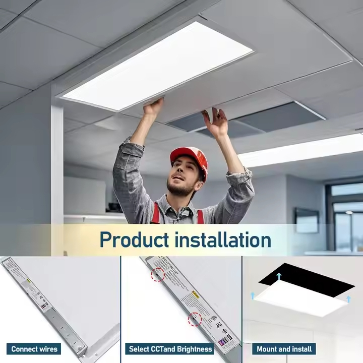 5CCT Dimmable LED Panel Light Super Slim 5 Wattage Adjustable 40W130lm/W Commercial Backlit Panel Light