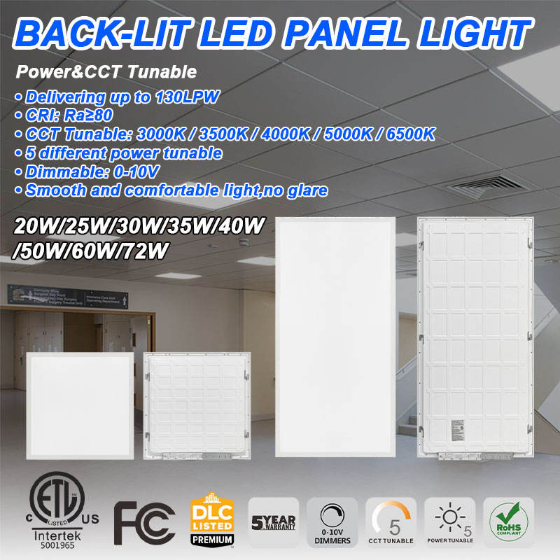 2X4FT 40W LED Flat Panel Troffer Light Back-Lit Drop Ceiling Lights LED Panel