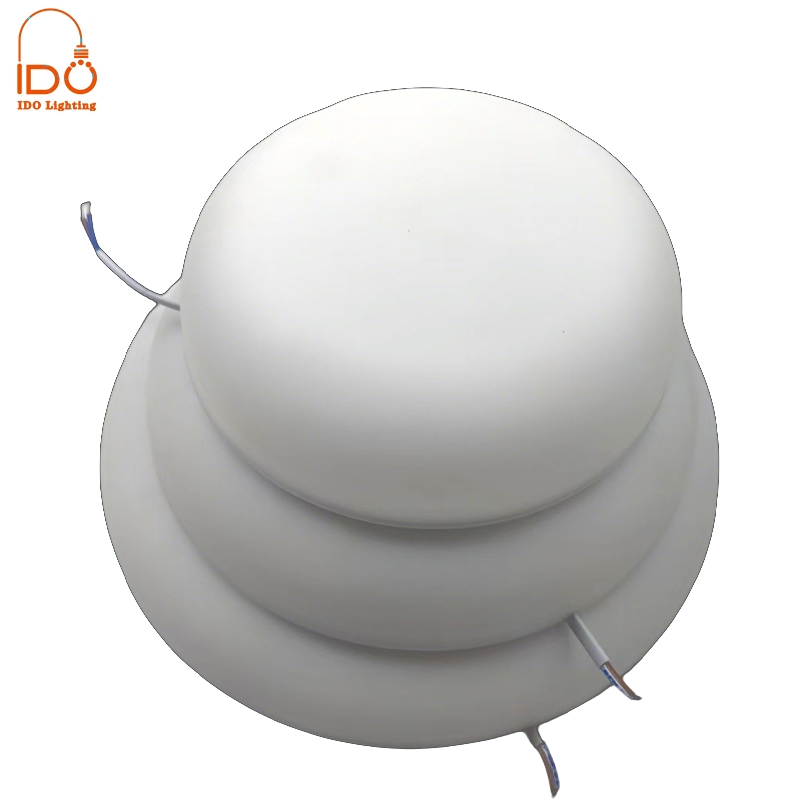 Round Frameless LED Ceiling Panel Light, SMD Back Lit Exchangeable Driver