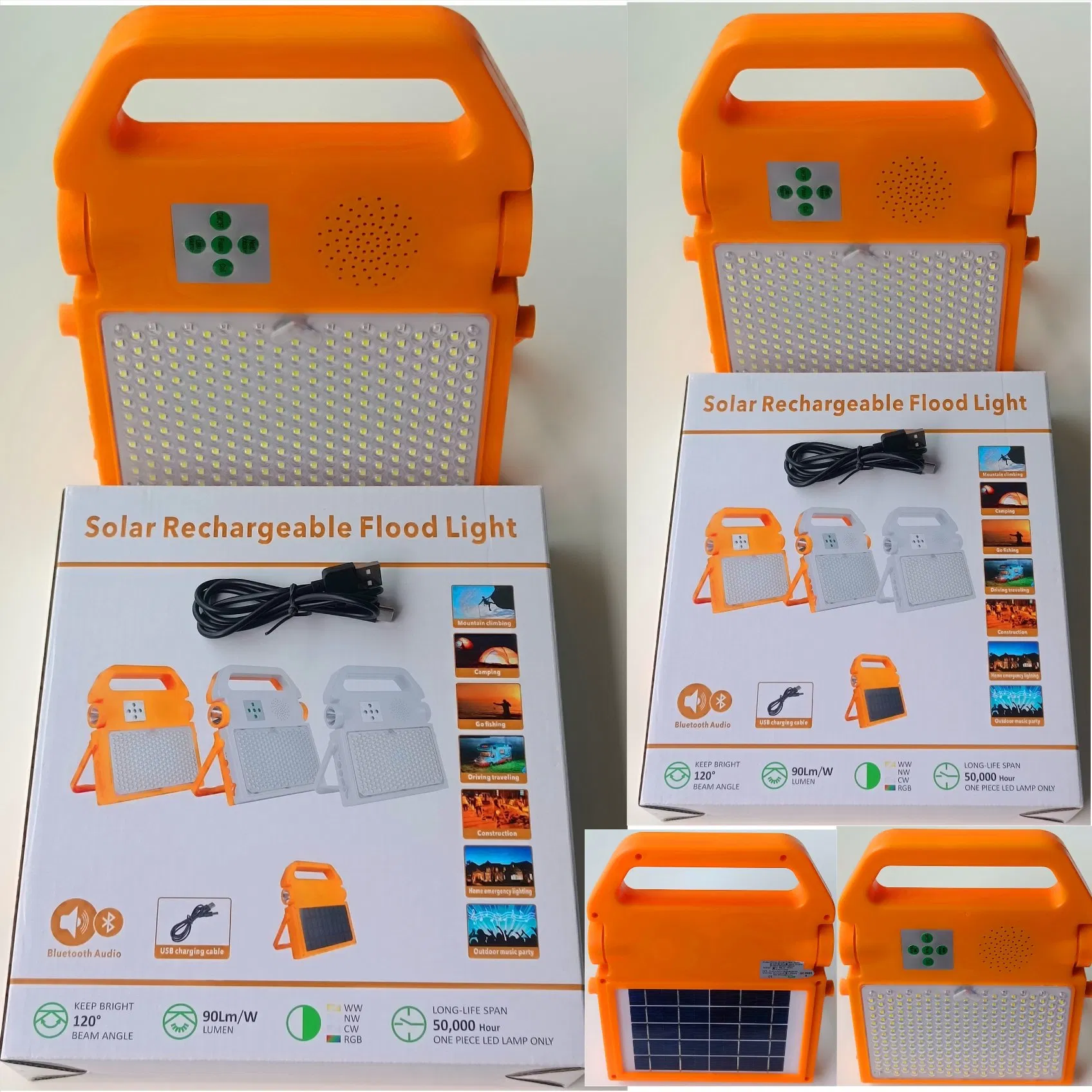 Yaye Hottest Sell 100W Lithium Battery 6000mAh ABS Portable Rechargeable Solar LED Light System for Home/Office Use with USB Charger/Bluetooth 1000PCS Stock