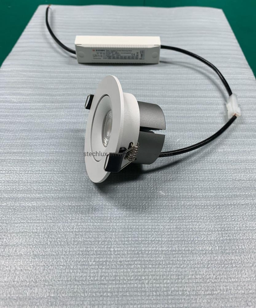 AC220-240V Dimmable Recessed Spot Down Light Directional Adjustable 7W COB LED Panel Light Round