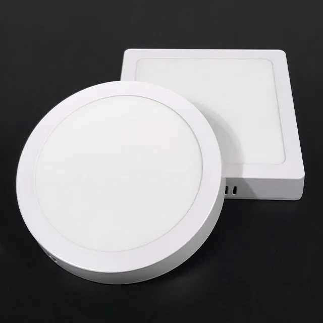 Aluminum Round Square LED Panel Light Surface Mounted AC85-265V for Indoor Use in Bedrooms Offices Shops &amp; Markets