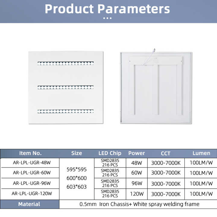 Commercial Office Hospital Ceiling Lighting Recessed 48W 60W 96W 120W 595*595mm 600*600mm 603*603mm 2X2 Backlit LED Flat Panel Light