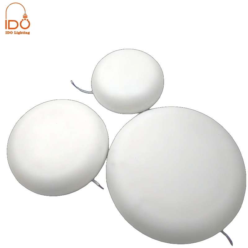 Round Frameless LED Ceiling Panel Light, SMD Back Lit Exchangeable Driver
