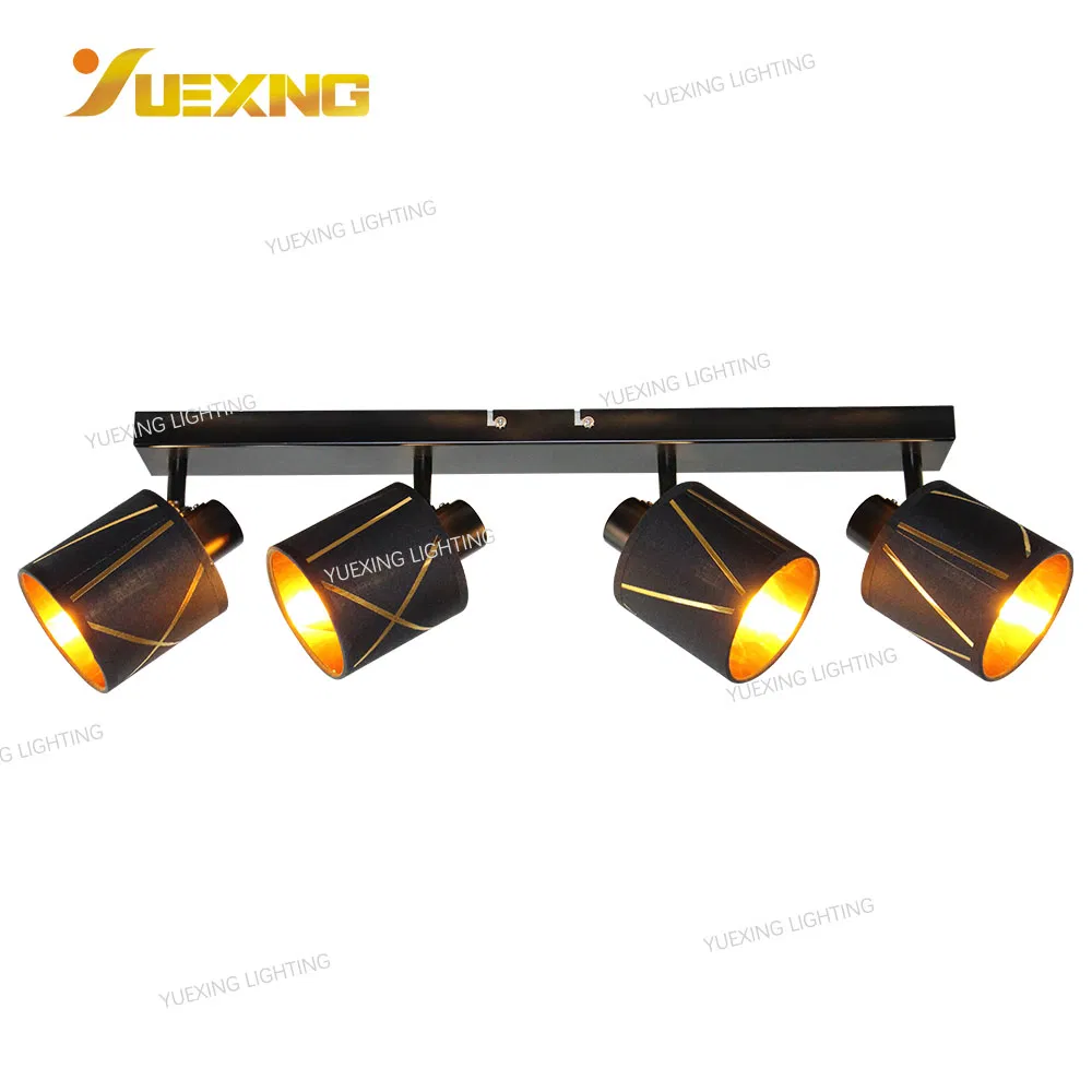 Factory Best Selling E14 LED Lighting Custom 220V 240V EMC/GS/RoHS/BSCI Round Cloth Black Metal Indoor Lamp Fixture Iron Spot Wall Light /Lighting/Luminaire