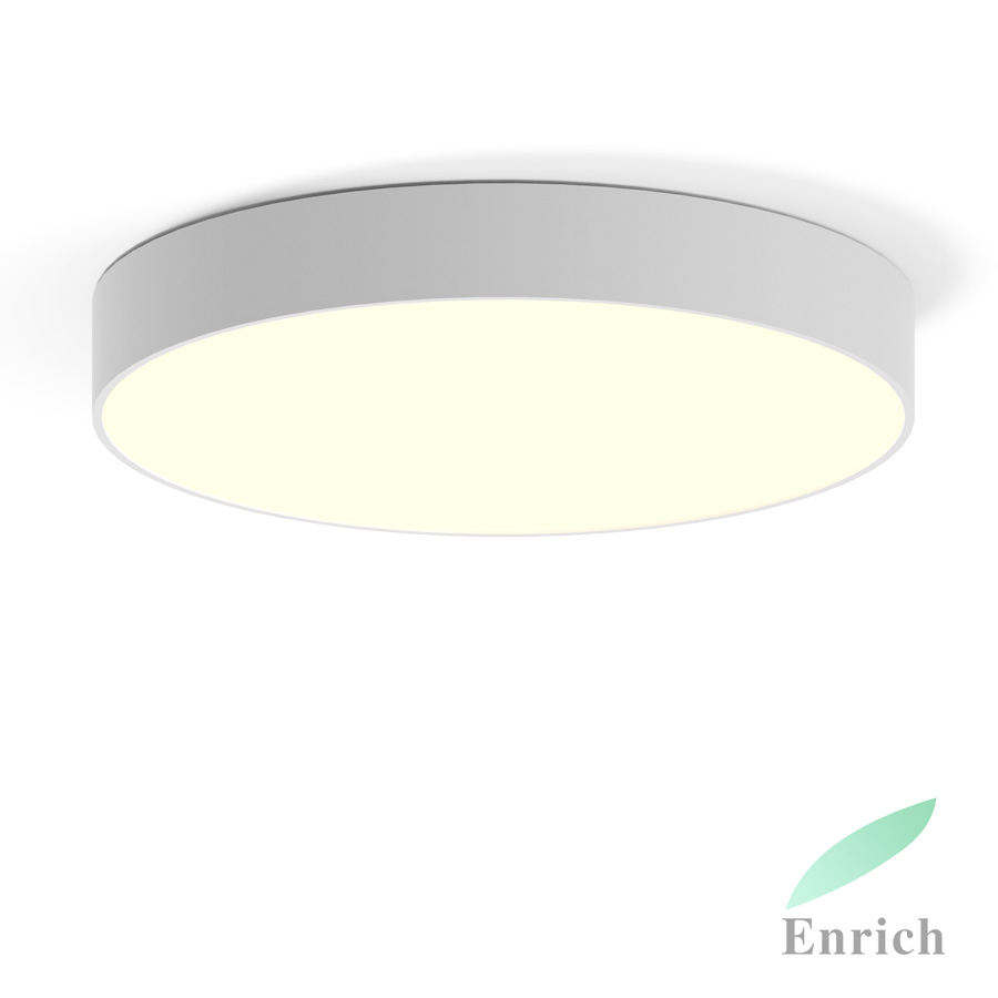 Surface Mounted Flat Round LED Panel Light with Black White Aluminum Housing