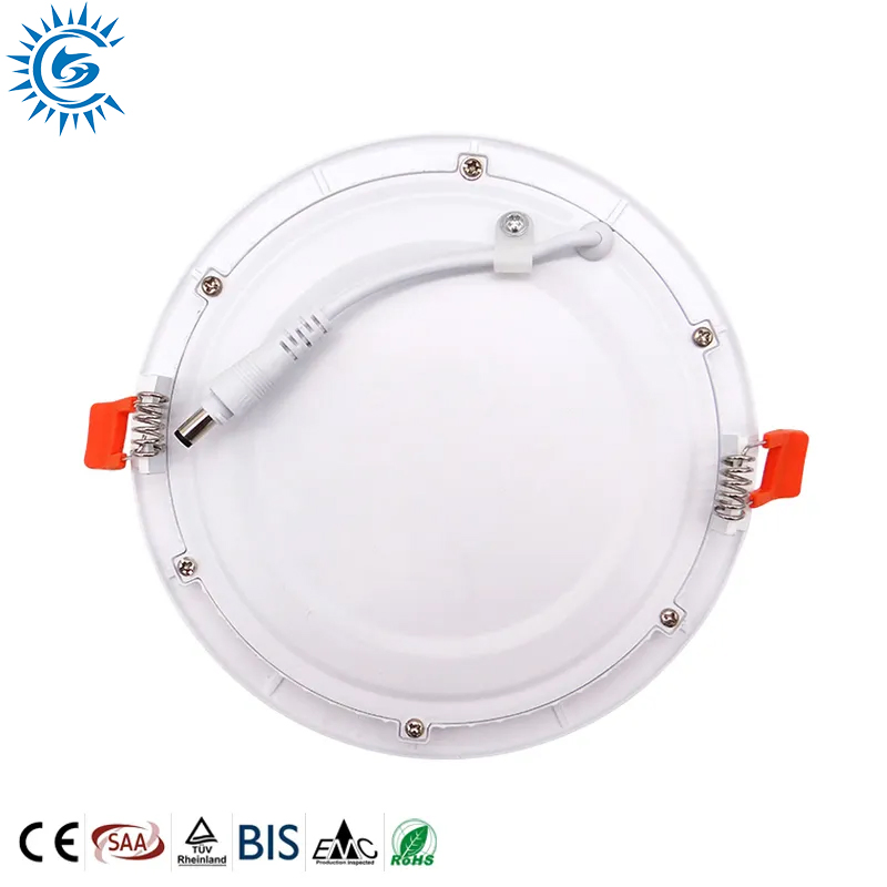 Black Chrome Ultra-Thin 3CCT Dimmable AC85-265V 3W 6W 9W 12W 18W 20W 24W Round Recessed Ceiling Light LED Panel Light