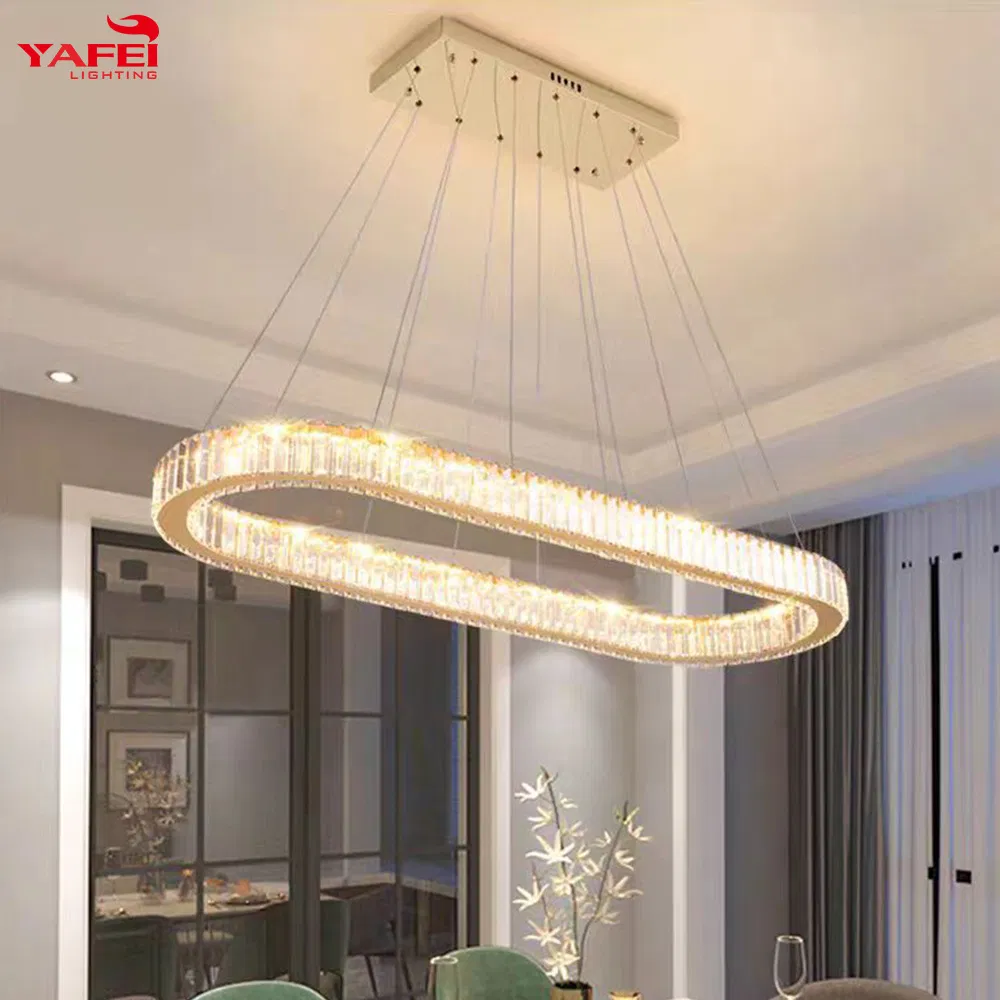 Contemporary Luxury Modern Chandelier Decoration Indoor Large Circle LED Crystal Lighting