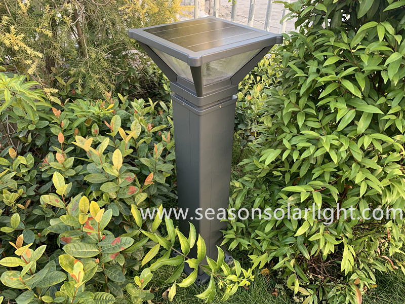 IP65 Smart Suqare Pole Lighting Garden Pathway Solar Lawn Light with LED Lights Chip &amp; Solar Panel System
