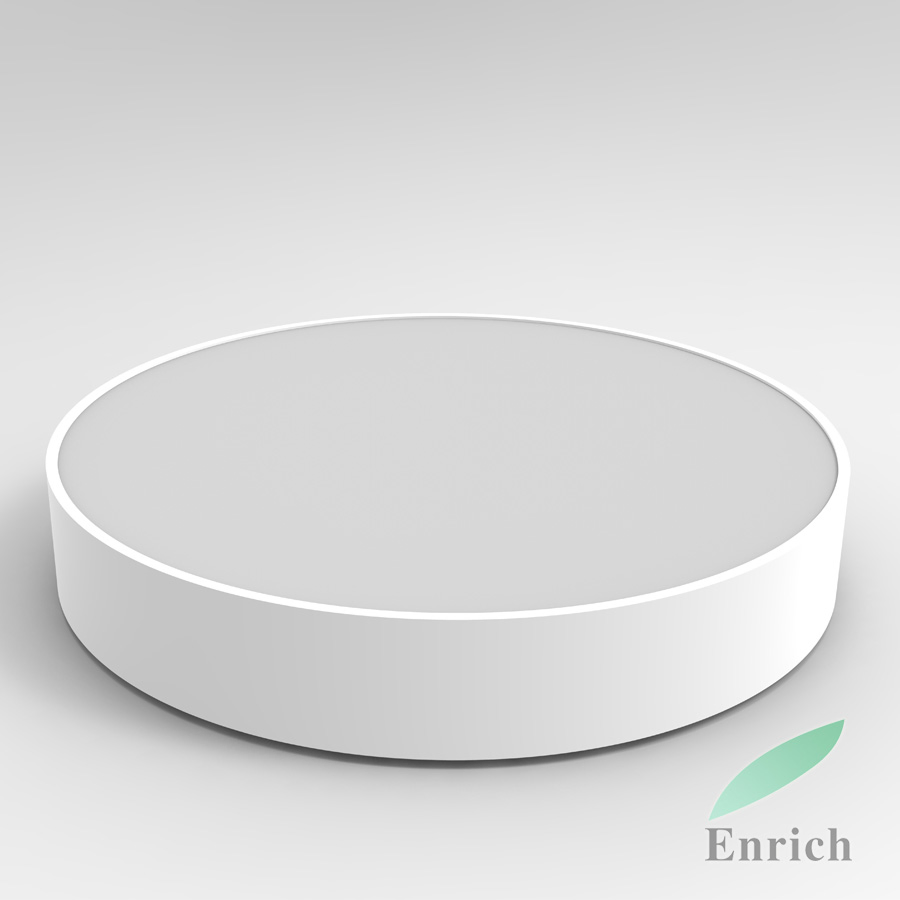 Surface Mounted Flat Round LED Panel Light with Black White Aluminum Housing