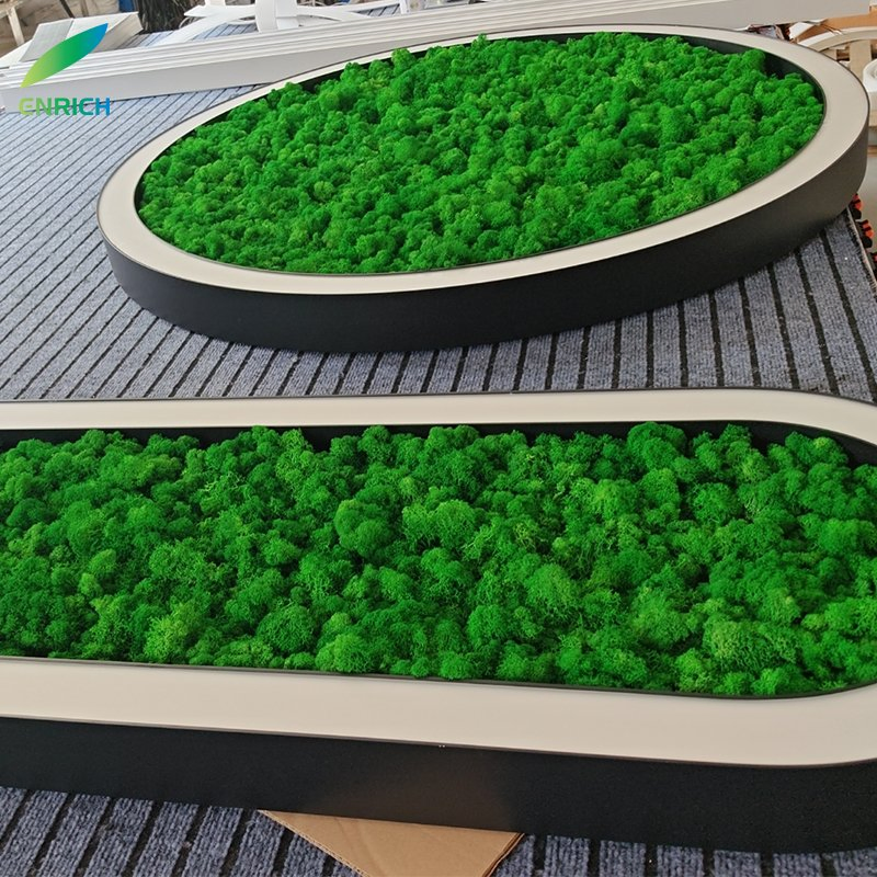 Great Quality 4FT Cutting Pet Panel Dimmable LED Pendant Lights Green Moss Acoustic Luminaries for Restaurant