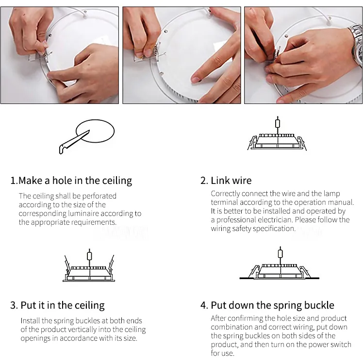 LED Slim Aluminum Square Round Lighting