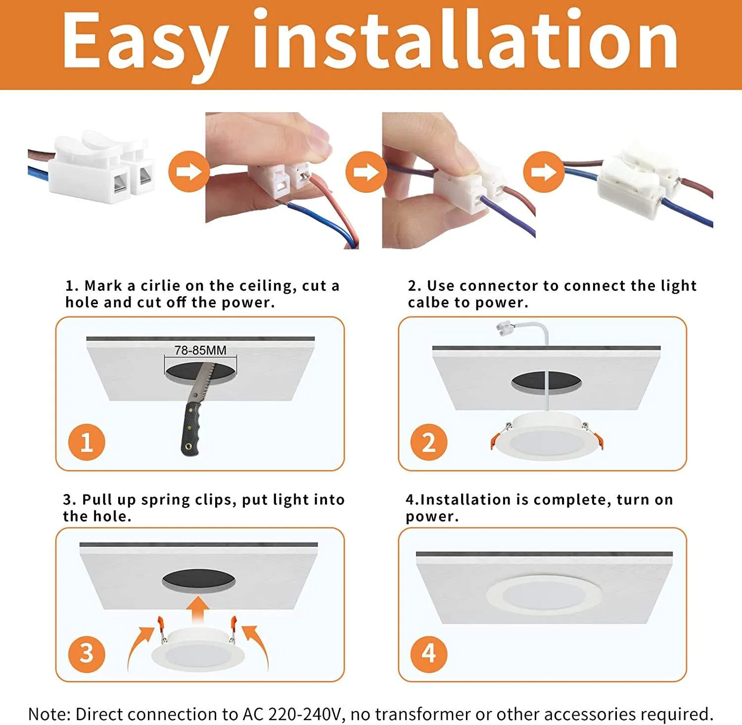 3W 9W 12W 18W 24W 2.5 Inch 4 Inch Potlights Dimmable LED Downlight Mini CCT LED Recessed Downlight LED Panel Light